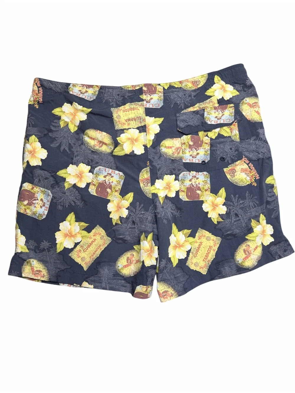 Breakwater Men’s Swim Trunks Floral Island Cubana Tabacos Print Size XL
